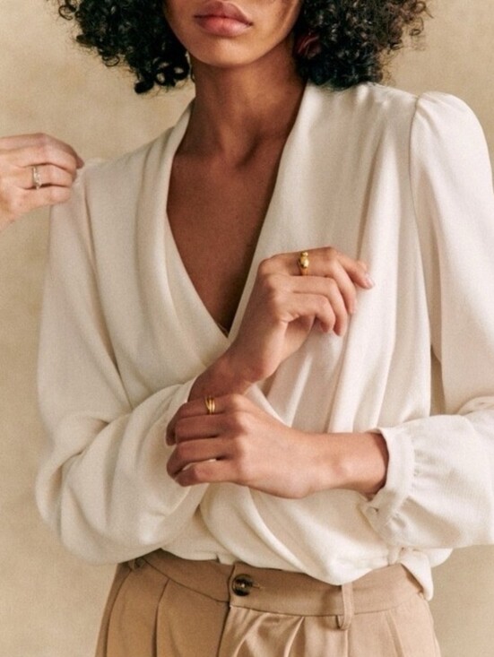 Sezane Tops - Sezane Abelia Blouse Ecru